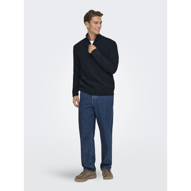 Only & Sons onsjoin reg ls high neck knit camp 22035796 dark sapphire 05711.240.0078 large