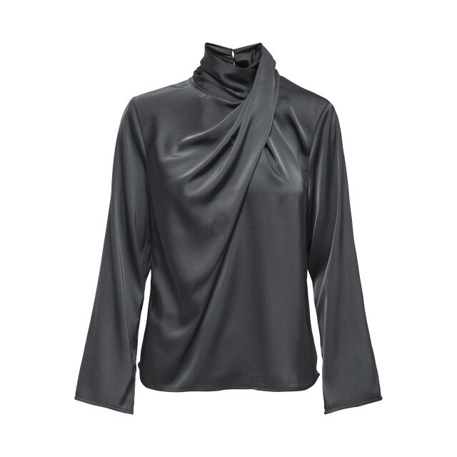 Jacqueline de Yong rocky l/s high neck top wvn 15311619 asphalt 06615.980.0086 large