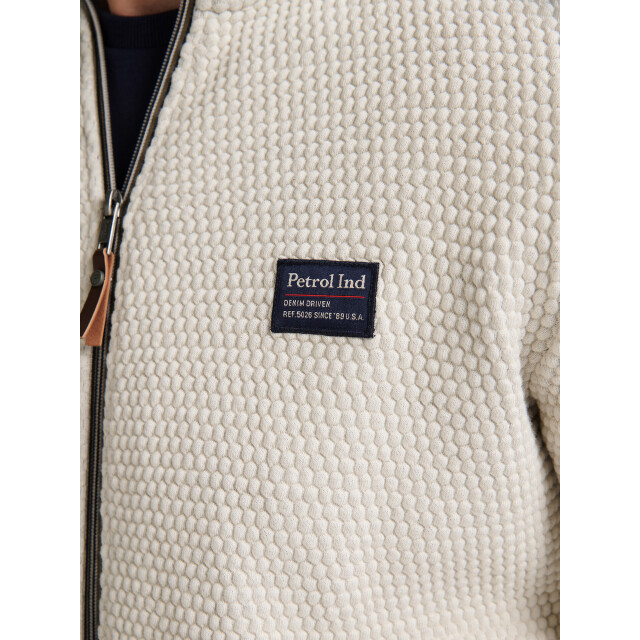 Petrol Industries men sweater collar zip m-3050-swc343 0009 antique white melee 05791.100.0028 large Petrol Industries men sweater collar zip m-3050-swc343 0009 antique white melee 05791.100.0028 large