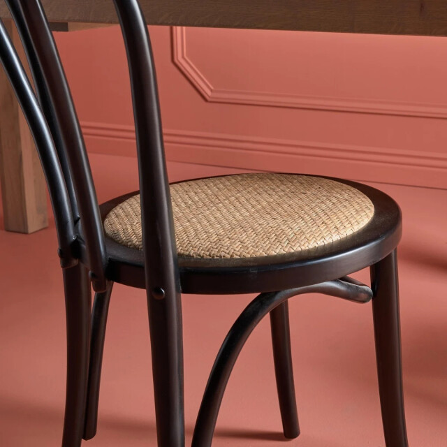 Signature Set van 2 stoelen in beukenhout met zwarte afwerking en rotan zitting troquet 3357682 large