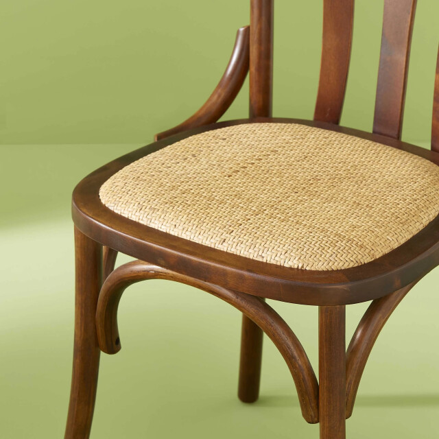 Signature Set van 2 stoelen in massief berkenhout met een bruine afwerking en een zitting 3357683 large