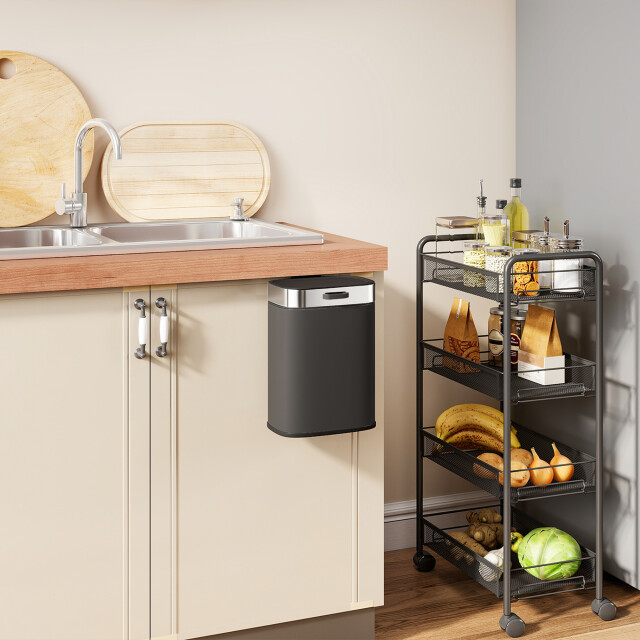 4goodz Afvalbakje aanrecht 5 liter neerzetten/ophangen - 3357699 large