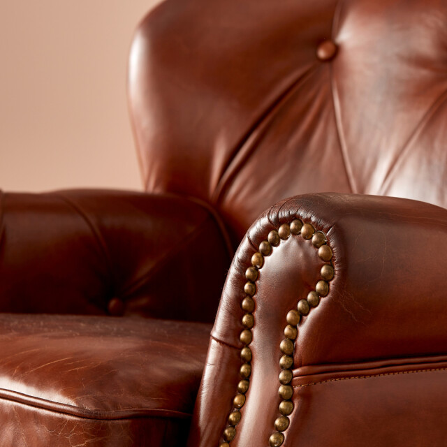 Signature Chocolade leren barkruk newcastle 3357686 large