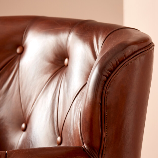 Signature Chocolade leren barkruk newcastle 3357686 large