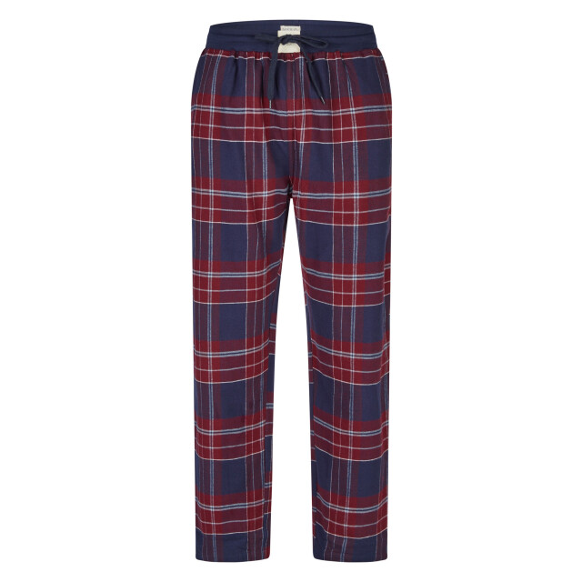 Phil & Co Lange heren pyjama set met flanellen pyjamabroek bordeaux rood/blauw PH-6144-02 large Phil & Co Lange heren pyjama set met flanellen pyjamabroek bordeaux rood/blauw PH-6144-02 large