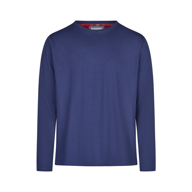 Phil & Co Lange heren pyjama set met flanellen pyjamabroek rood/blauw PH-6146-02 large Phil & Co Lange heren pyjama set met flanellen pyjamabroek rood/blauw PH-6146-02 large