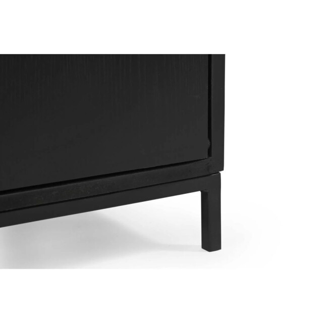 Signature Twee-deurs vitrine in massief zwart eiken yalta 3357680 large