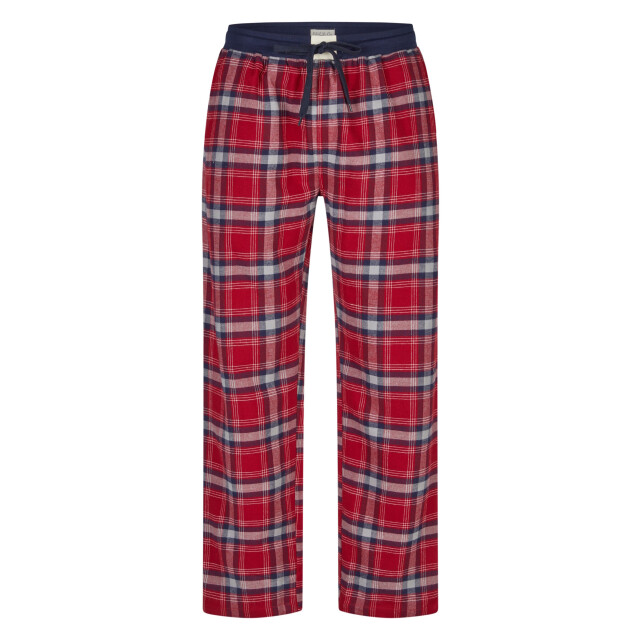 Phil & Co Lange heren pyjama set met flanellen pyjamabroek rood/blauw PH-6146-02 large Phil & Co Lange heren pyjama set met flanellen pyjamabroek rood/blauw PH-6146-02 large
