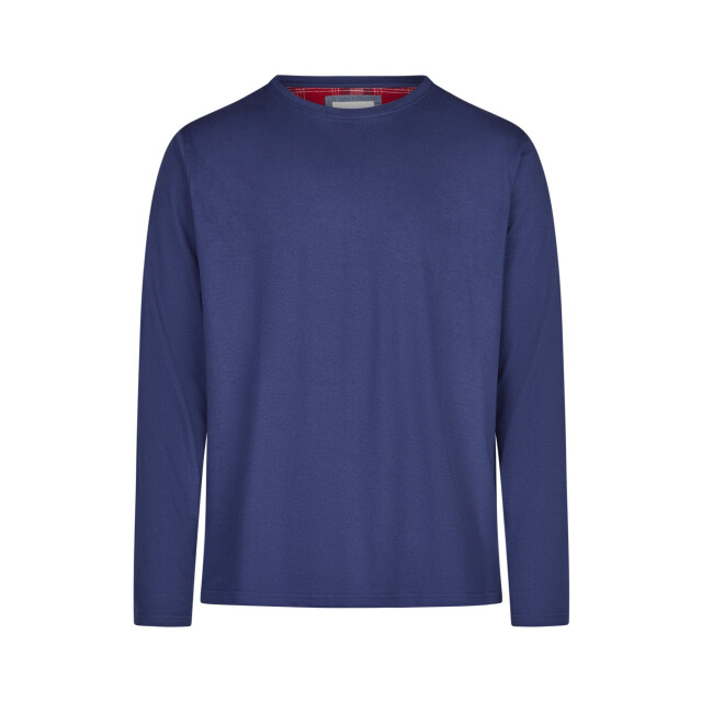 Phil & Co Lange heren pyjama set met flanellen pyjamabroek rood/blauw PH-6146-02 large Phil & Co Lange heren pyjama set met flanellen pyjamabroek rood/blauw PH-6146-02 large