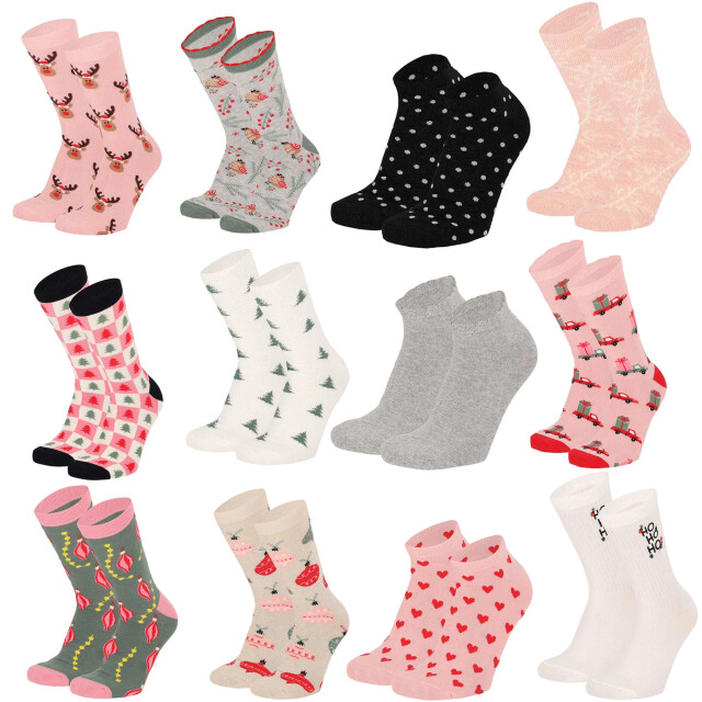 Apollo Dames sokken adventskalender 12-paar kerst giftbox 000130995001-36 large