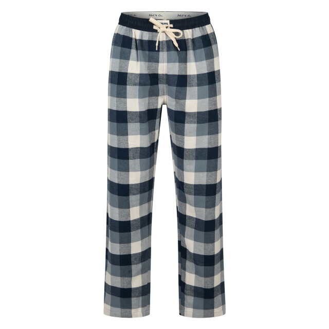 Phil & Co Heren pyjamabroek lang flanel geruit blauw PH-6168-02 large Phil & Co Heren pyjamabroek lang flanel geruit blauw PH-6168-02 large