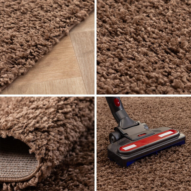 Muratap Basic shaggy vloerkleed caramel hoogpolig- 60x110 cm 1128689 large