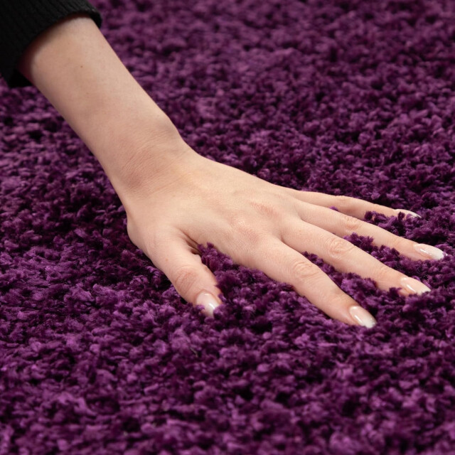 Muratap Basic shaggy vloerkleed paars hoogpolig- 100x200 cm 1128700 large