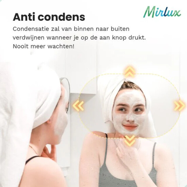 Mirlux Badkamerspiegel 90x60cm ovaal frameloos 3274075 large