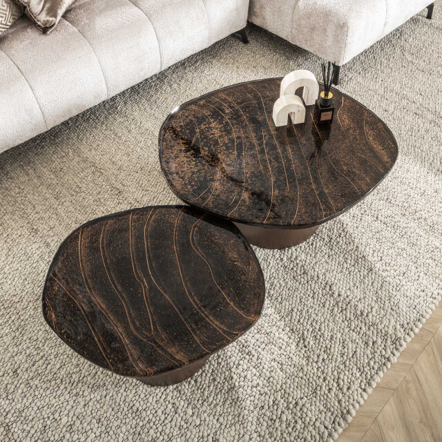 Hoyz salontafel eclipse set-2 antiek finish 3208056 large