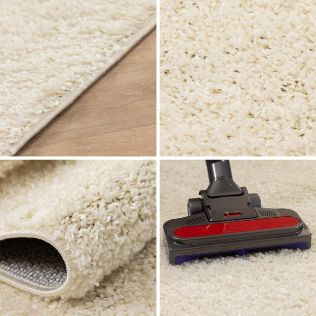 Muratap Basic shaggy vloerkleed creme hoogpolig- 80x150 cm 1128758 large