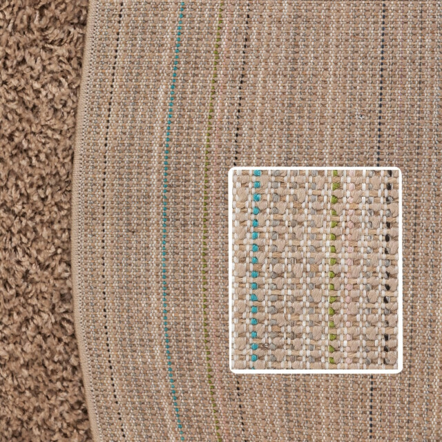 Muratap Basic rond shaggy vloerkleed hoogpolig- 200 cm rond 1128774 large