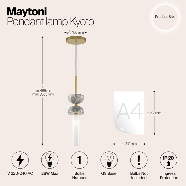 Maytoni hanglamp kyoto en grijs Ø10 2994271 large