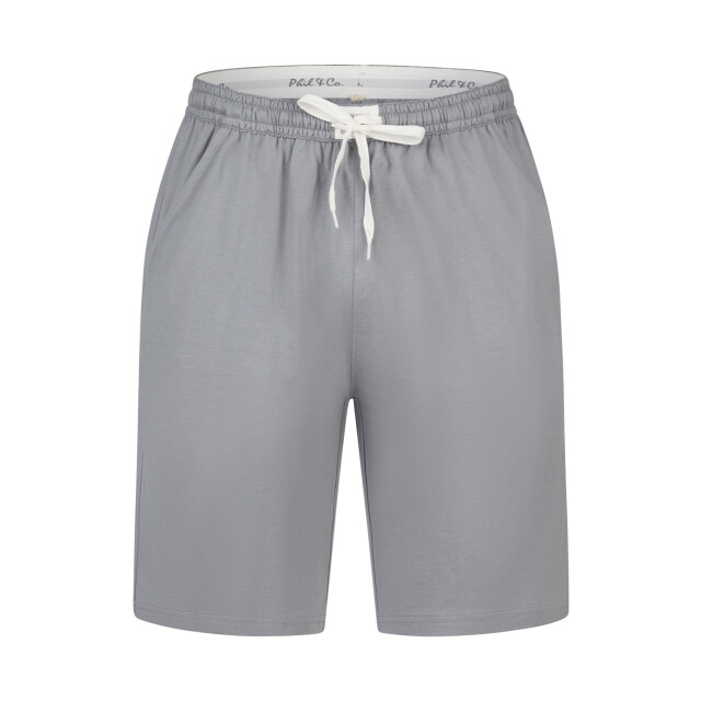 Phil & Co Heren shortama korte pyjama set grijs gestreept PH-6118-02 large Phil & Co Heren shortama korte pyjama set grijs gestreept PH-6118-02 large