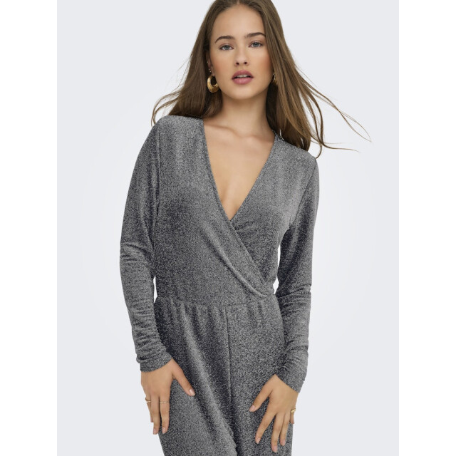 Only Onlrich ls glitter jumpsuit jrs zilverkleurig 4199.97.0005 large Only Onlrich ls glitter jumpsuit jrs zilverkleurig 4199.97.0005 large