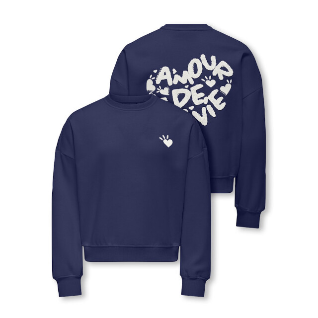 Only Kogtammie life ls print o-neck swt raf 2209.33.0002 large