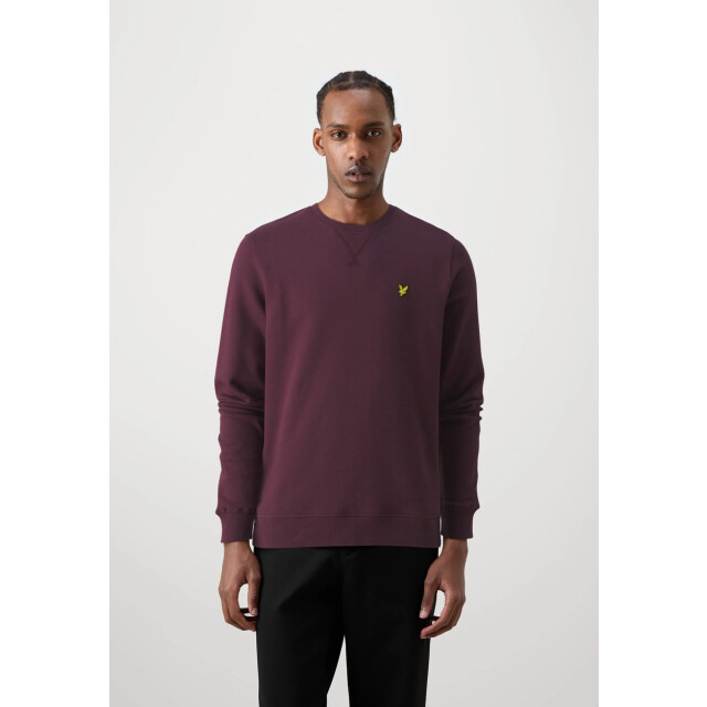 Lyle and Scott Cotton merino crew neck bordeaux 5219.47.0003 large
