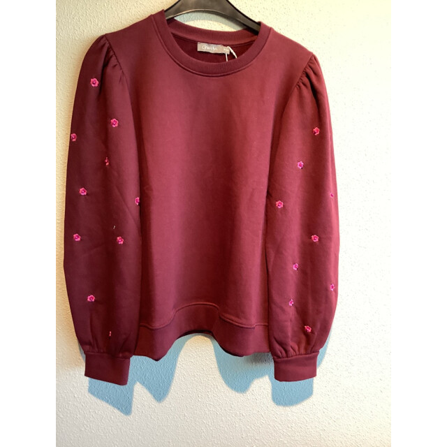 Geisha Sweater with pearls bordeaux 4209.47.0004 large Geisha Sweater with pearls bordeaux 4209.47.0004 large