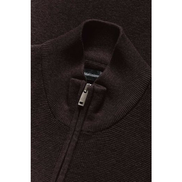 Matinique 30207778 malagoon cardigan 191018 granache brown heren vest 191018 Granache/30207778 MAlagoon cardigan large