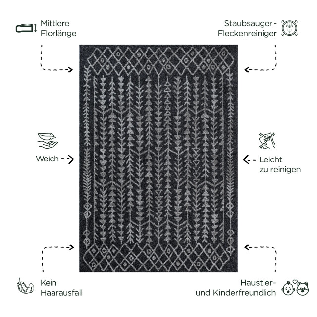 Muratap Boho vintage kelim | laagpolig vloerkleed | modern tapijt | woonkamer, 3360633 large