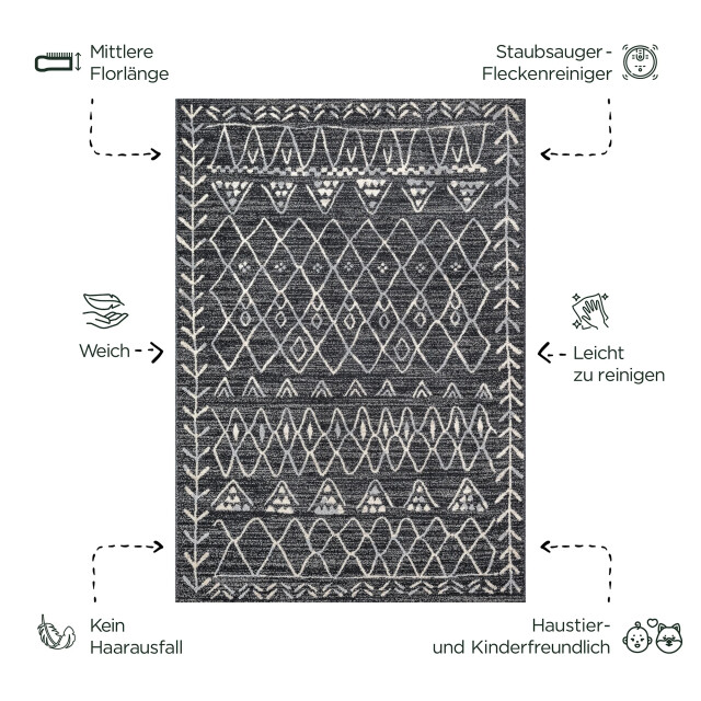 Muratap Boho vintage | laagpolig vloerkleed | modern tapijt | woonkamer, slaapkamer | 3360933 large Muratap Boho vintage | laagpolig vloerkleed | modern tapijt | woonkamer, slaapkamer | 3360933 large