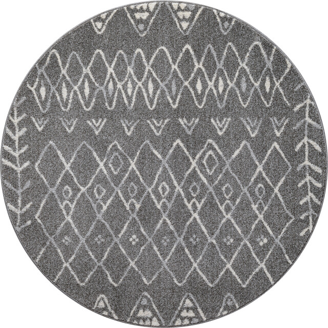 Muratap Rond boho vintage | laagpolig vloerkleed | modern tapijt | woonkamer, slaapkamer 3360880 large