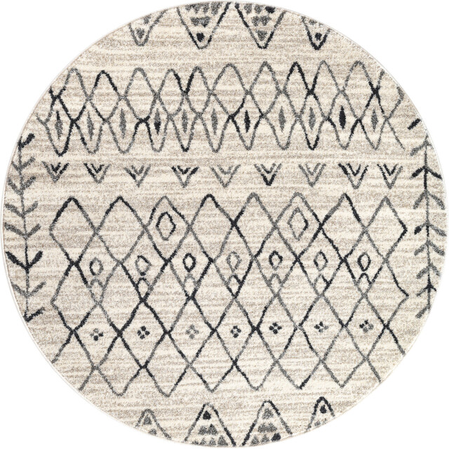 Muratap Rond boho vintage | laagpolig vloerkleed | modern tapijt | woonkamer, slaapkamer 3360899 large