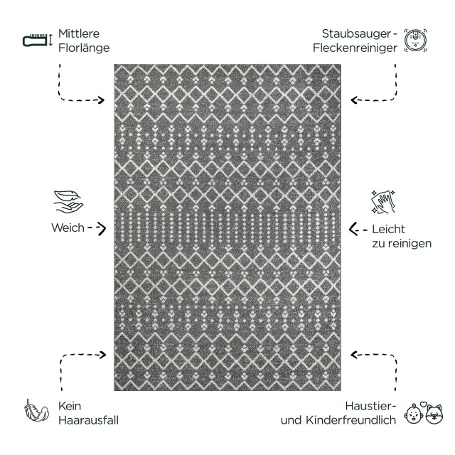 Muratap Boho nomade | laagpolig vloerkleed | modern tapijt | woonkamer, slaapkamer | 3360793 large Muratap Boho nomade | laagpolig vloerkleed | modern tapijt | woonkamer, slaapkamer | 3360793 large