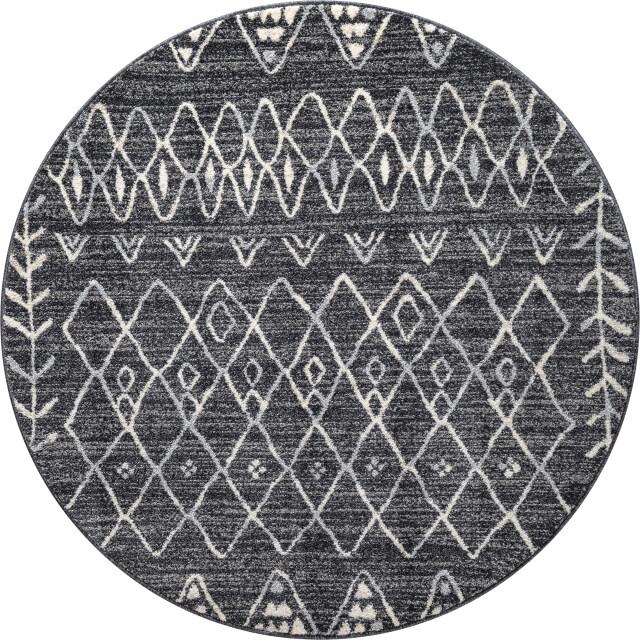 Muratap Rond boho vintage | laagpolig vloerkleed | modern tapijt | woonkamer, slaapkamer 3360920 large