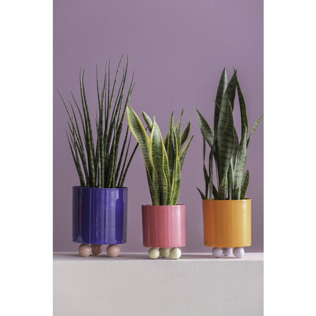 Present Time bloempot double funky small bright pink & soft green 3259777 large