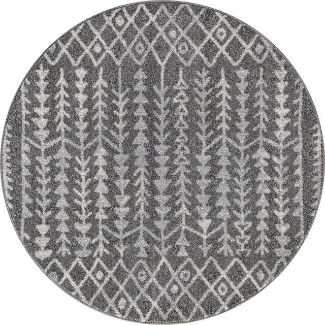 Muratap Rond boho vintage kelim | laagpolig vloerkleed | modern tapijt | woonkamer, 3360683 large