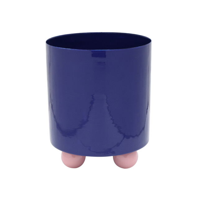 Present Time bloempot double funky large cobalt blue & soft pink 3259781 large