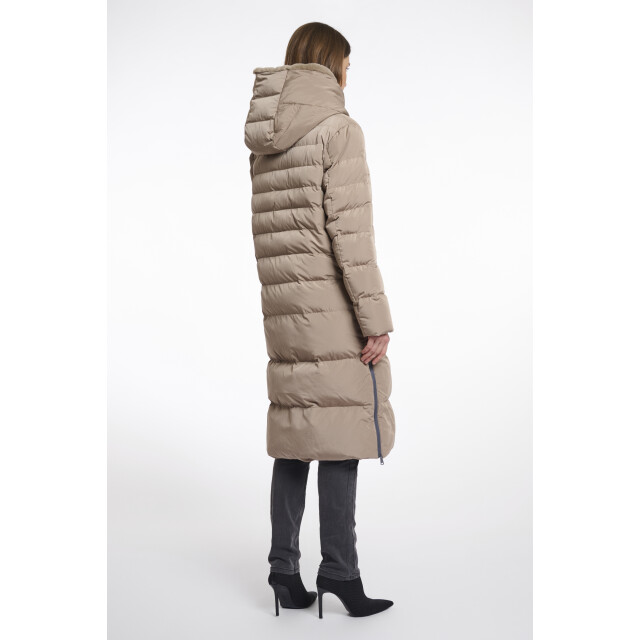 Rino & Pelle long padded hooded coat with faux fur keilafur.7002511 toffee 06111.882.0012 large