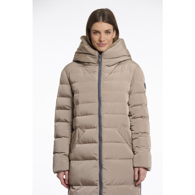 Rino & Pelle long padded hooded coat with faux fur keilafur.7002511 toffee 06111.882.0012 large