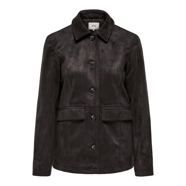 Jacqueline de Yong parker faux suede jacket otw yfm 15361100 chocolate torte 06111.880.0017 large