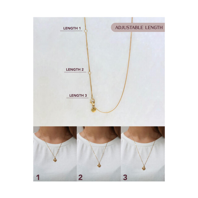 Label Kiki K.sk.152.1 hidden pearl necklace gold K.SK.152.1 Hidden pearl necklace gold large