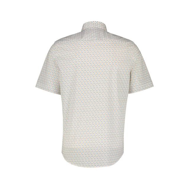 Lerros Heren overhemd Het shirt met korte mouwen voor heren met bloemenprint van LERROS in zachte katoenkwaliteit met button-down kraag en logosteek. Een casual, zomerse overhemdstijl voor elke dag. large