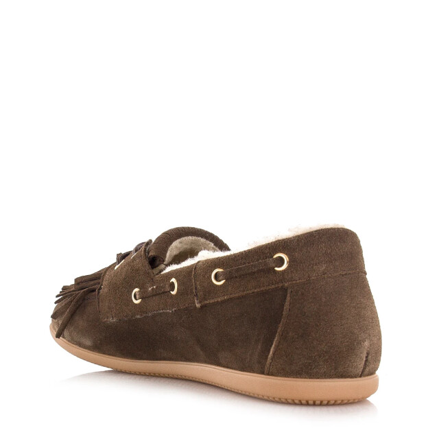 DWRS Label Dwrs latty mocassin teddy dark brown mocassins dames B12016-09 8725 large