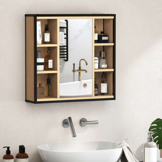 4goodz Spiegelkast open vakken 60x16x58,5cm bruin 3364933 large 4goodz Spiegelkast open vakken 60x16x58,5cm bruin 3364933 large