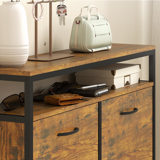 Homcom Schoenenkast met 4 klapladen voor 12-20 paar schoenen 3364932 large