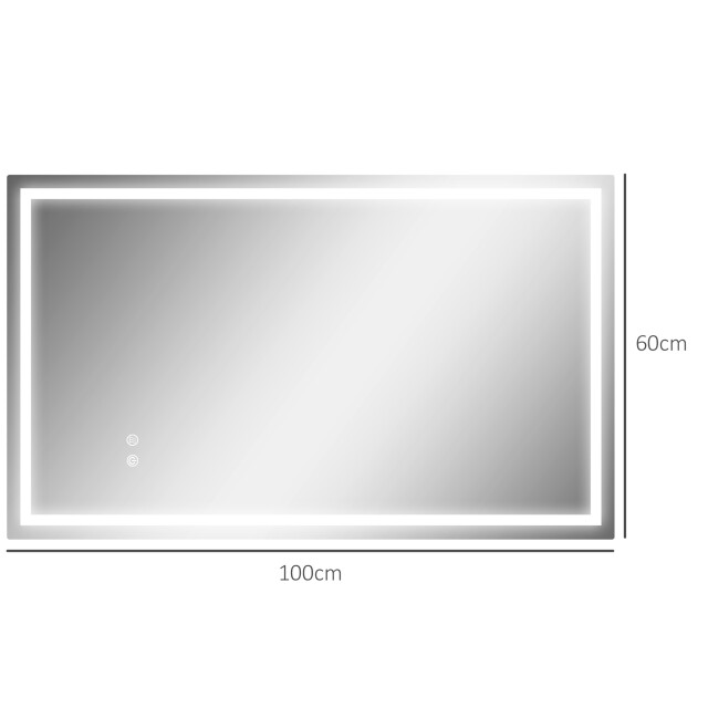 4goodz Led badkamerspiegel 100x60 cm touchscreen, anti-condens wit 3364930 large 4goodz Led badkamerspiegel 100x60 cm touchscreen, anti-condens wit 3364930 large