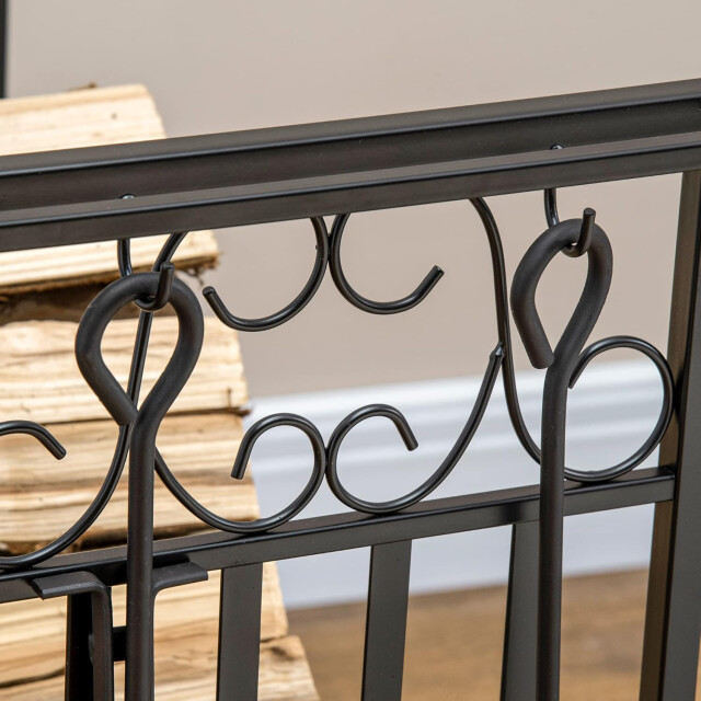 Homcom Brandhoutrek met openhaard gereedschap 3364919 large