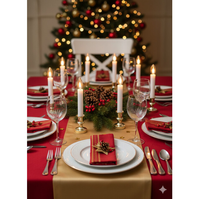 CaliCosy Set van 8 batterij-aangedreven kaarsenhouders voor de kersttafel 2928251 large