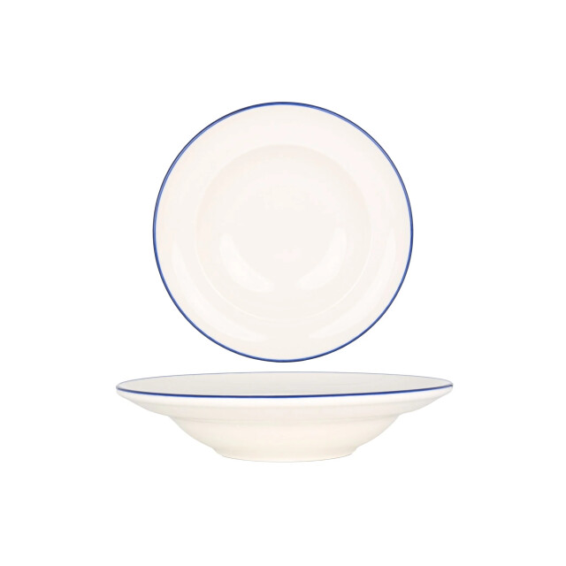 Bonna Pastabord linea blue porselein 24 cm (400cc) set van 2 3361603 large