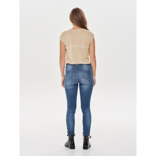 Only Onlsilvery s/s v neck lurex top jrs 15136069 large